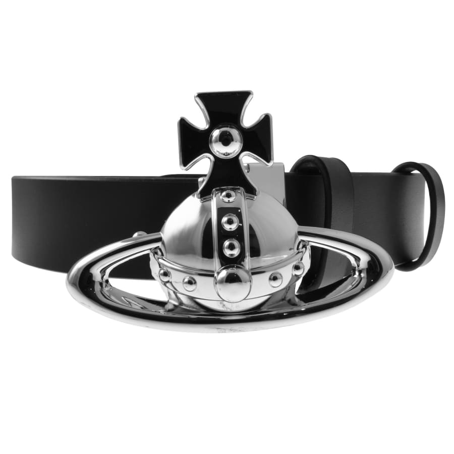 Vivienne Westwood Orb Buckle Belt Black | Mainline Menswear us